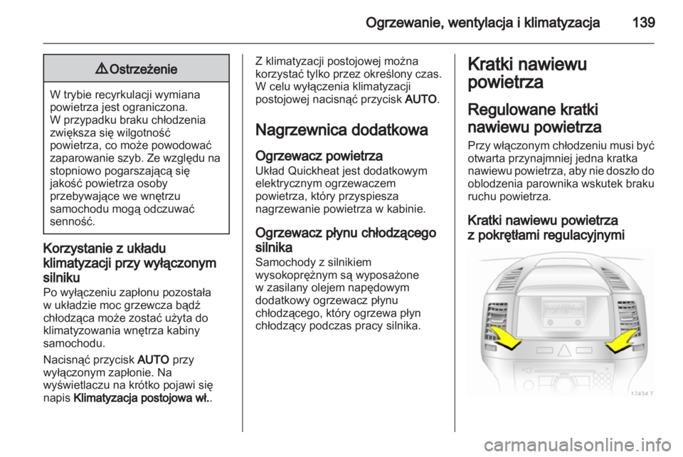 OPEL ZAFIRA 2011  Instrukcja obsługi (in Polish) 