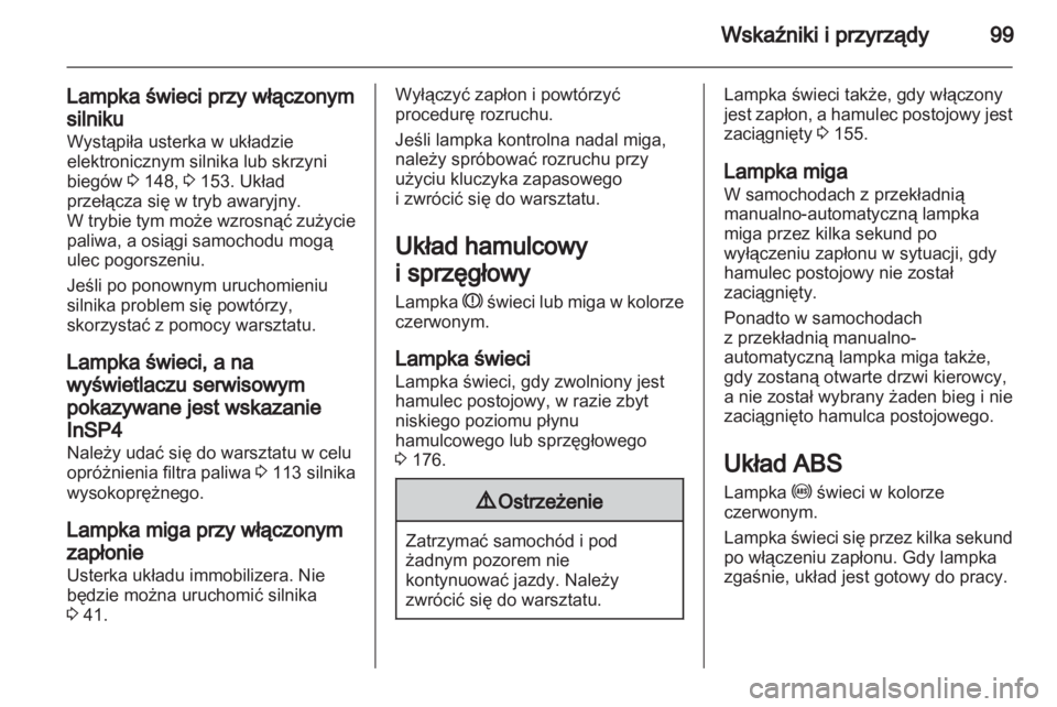 OPEL ZAFIRA 2012  Instrukcja obsługi (in Polish) 