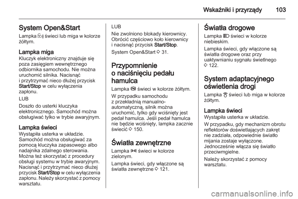 OPEL ZAFIRA 2012  Instrukcja obsługi (in Polish) 