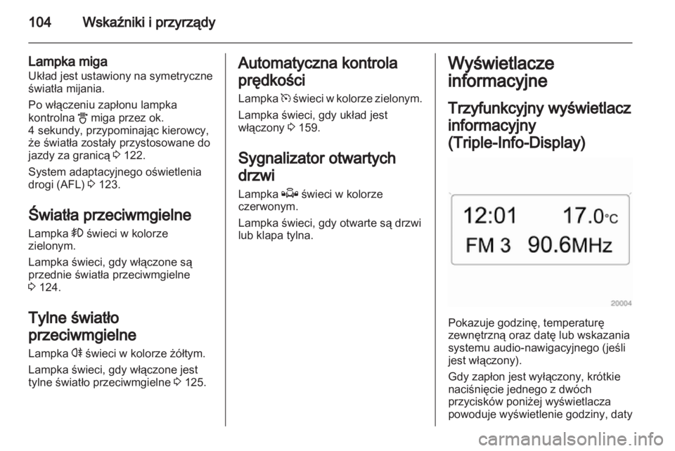 OPEL ZAFIRA 2012  Instrukcja obsługi (in Polish) 