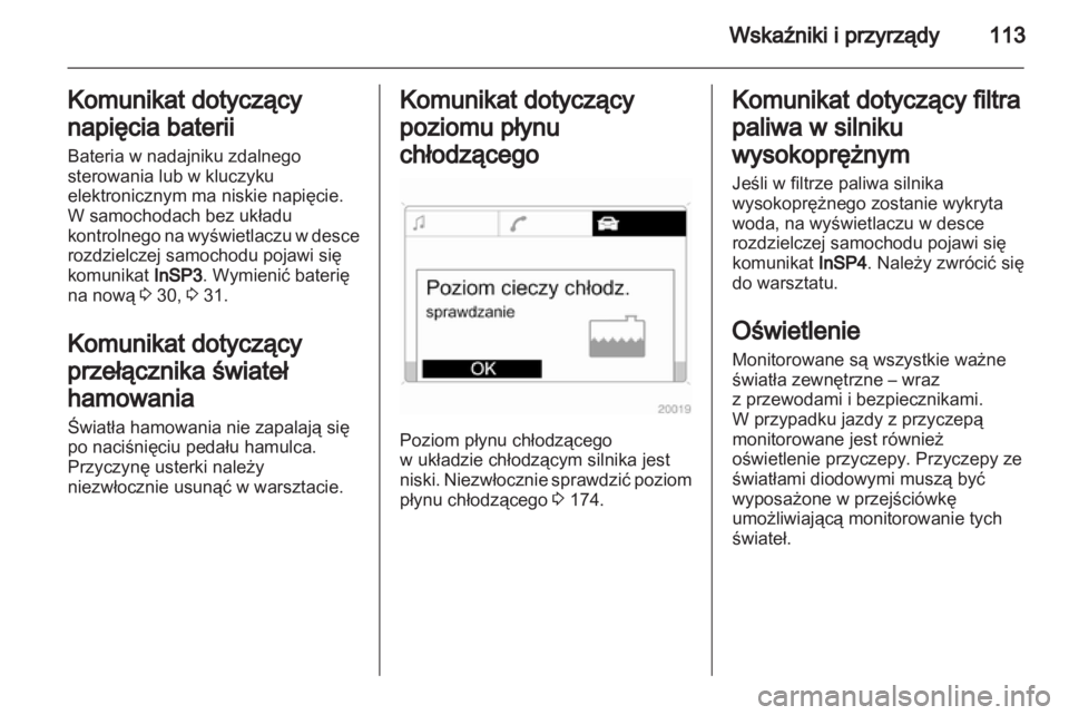 OPEL ZAFIRA 2012  Instrukcja obsługi (in Polish) 