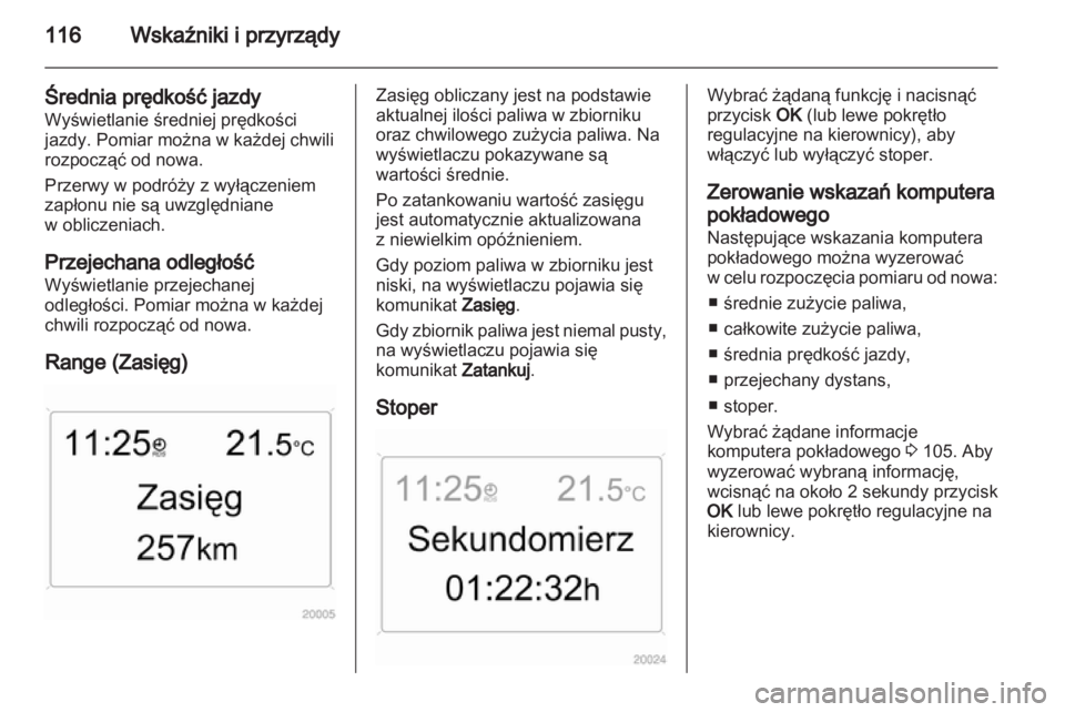 OPEL ZAFIRA 2012  Instrukcja obsługi (in Polish) 