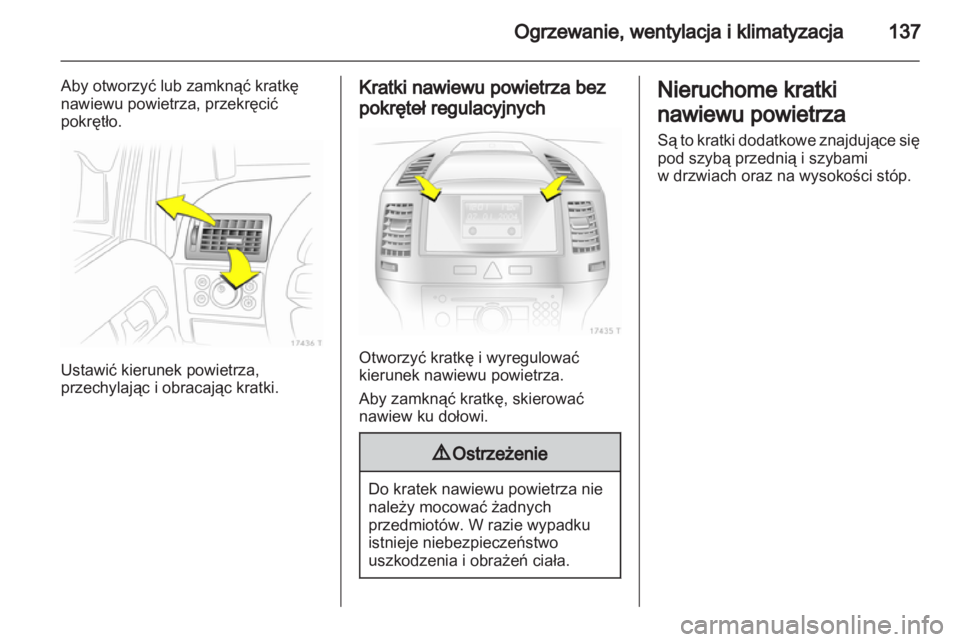 OPEL ZAFIRA 2012 Instrukcja obsługi (in Polish) OPEL ZAFIRA 2012 Instrukcja obsługi (in Polish)