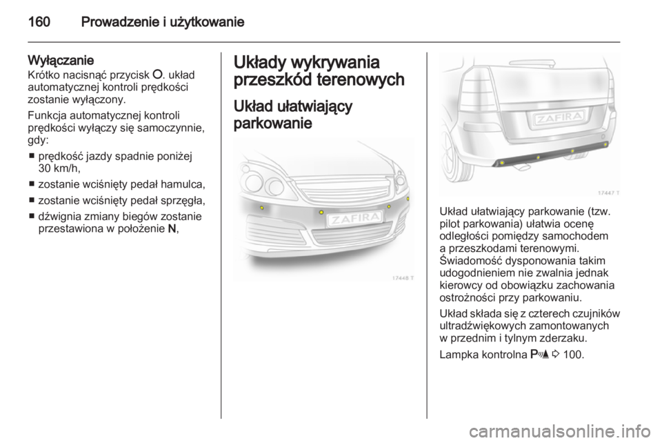 OPEL ZAFIRA 2012  Instrukcja obsługi (in Polish) 