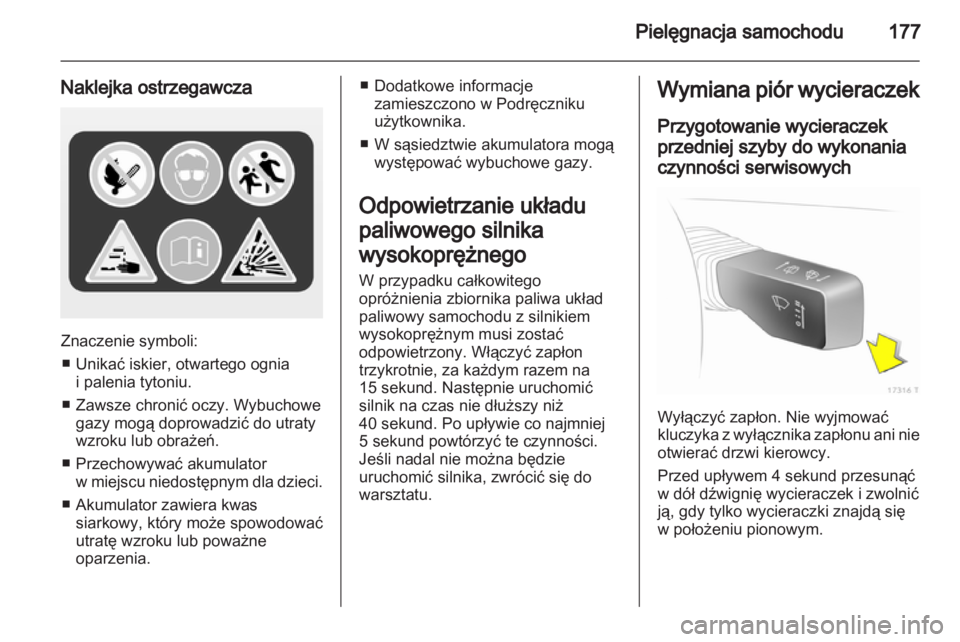 OPEL ZAFIRA 2012  Instrukcja obsługi (in Polish) 