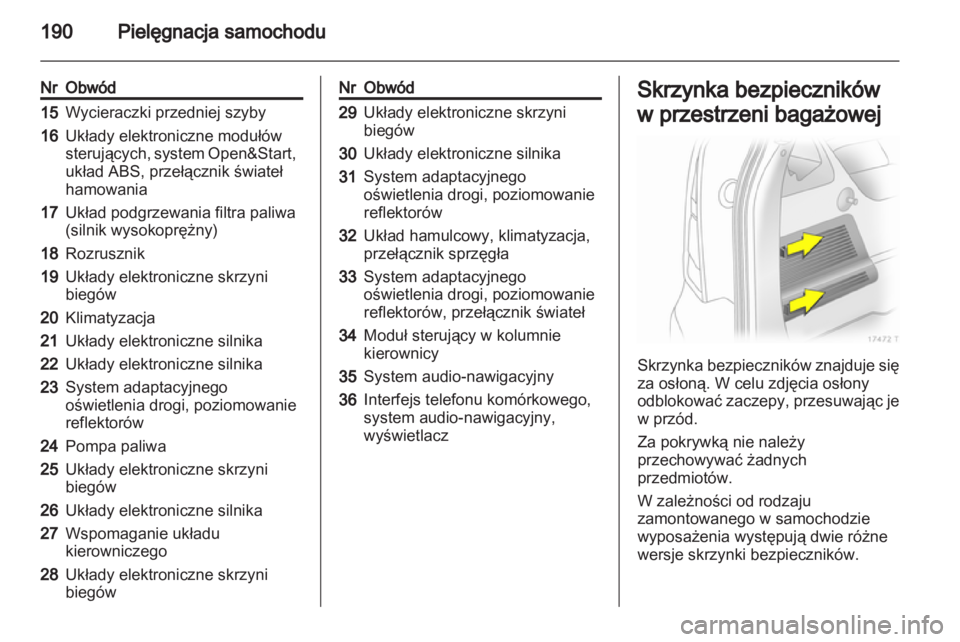 OPEL ZAFIRA 2012  Instrukcja obsługi (in Polish) 