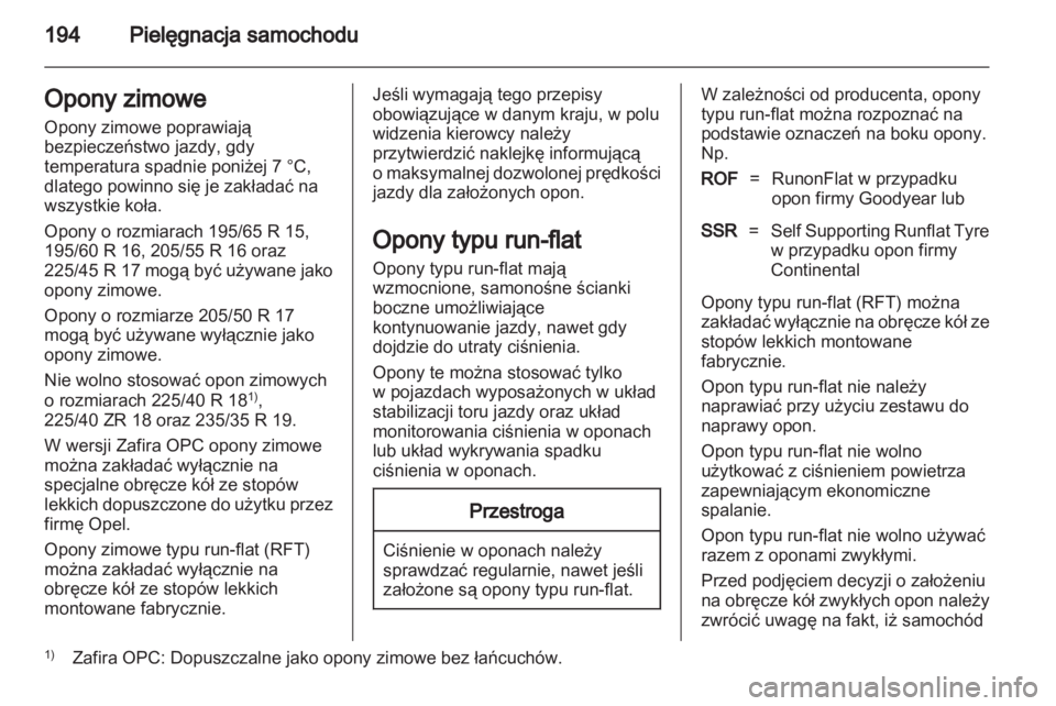 OPEL ZAFIRA 2012  Instrukcja obsługi (in Polish) 