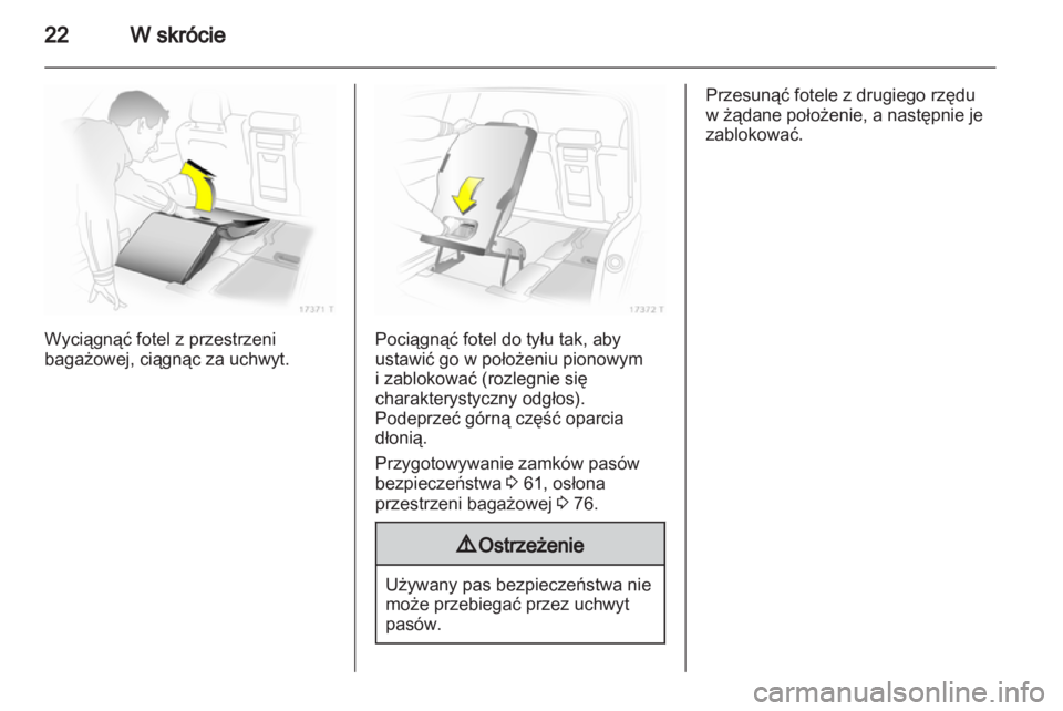 OPEL ZAFIRA 2012  Instrukcja obsługi (in Polish) 