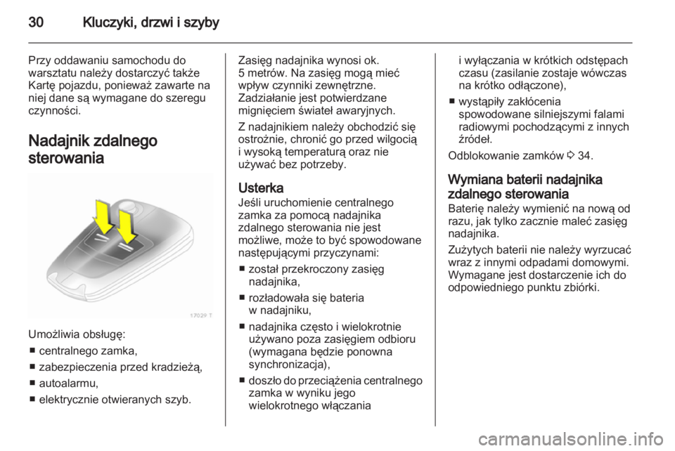 OPEL ZAFIRA 2012  Instrukcja obsługi (in Polish) 