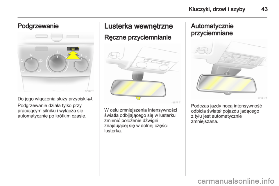OPEL ZAFIRA 2012  Instrukcja obsługi (in Polish) 