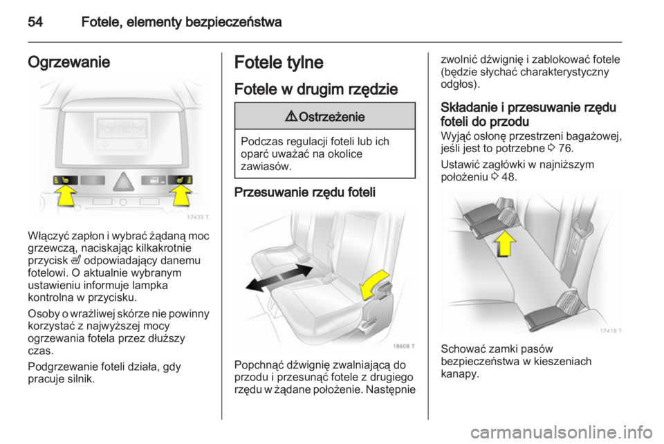 OPEL ZAFIRA 2012  Instrukcja obsługi (in Polish) 