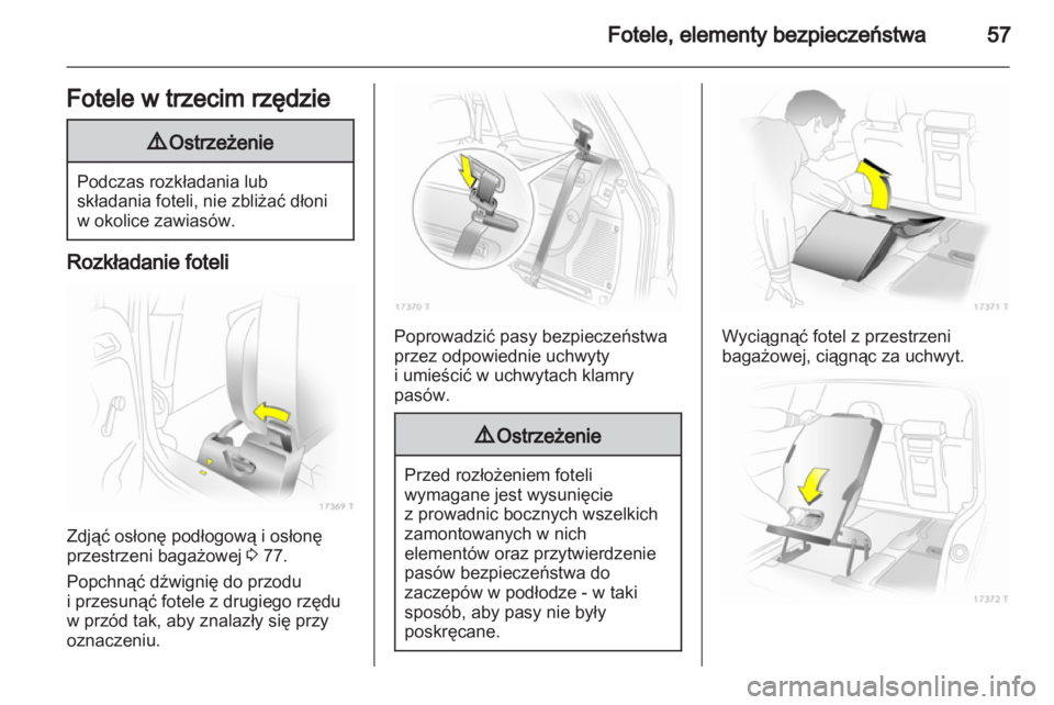 OPEL ZAFIRA 2012  Instrukcja obsługi (in Polish) 