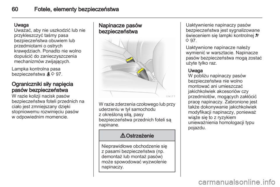 OPEL ZAFIRA 2012  Instrukcja obsługi (in Polish) 
