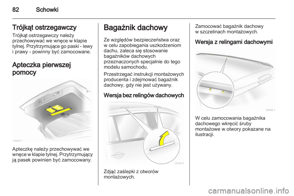 OPEL ZAFIRA 2012  Instrukcja obsługi (in Polish) 