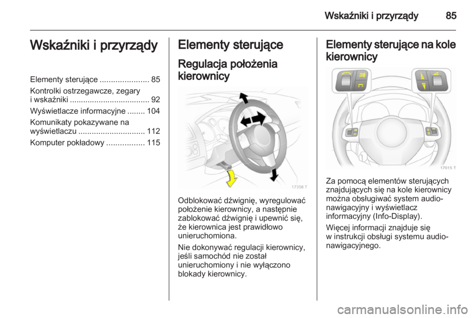 OPEL ZAFIRA 2012  Instrukcja obsługi (in Polish) 