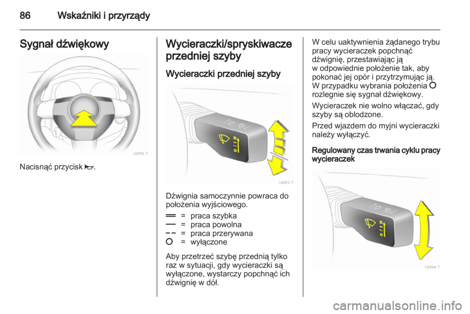 OPEL ZAFIRA 2012  Instrukcja obsługi (in Polish) 