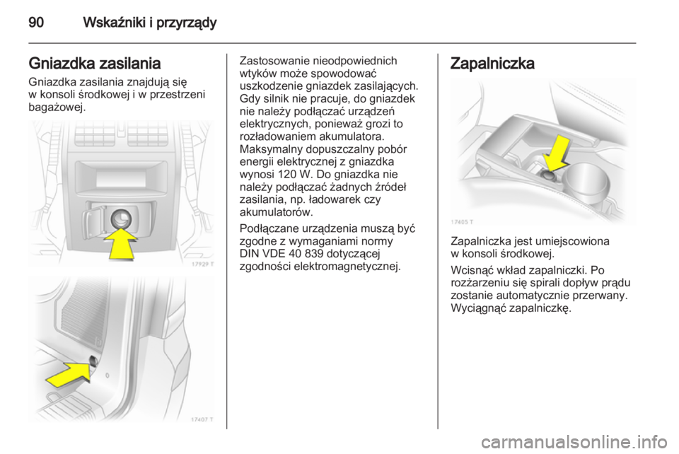OPEL ZAFIRA 2012  Instrukcja obsługi (in Polish) 