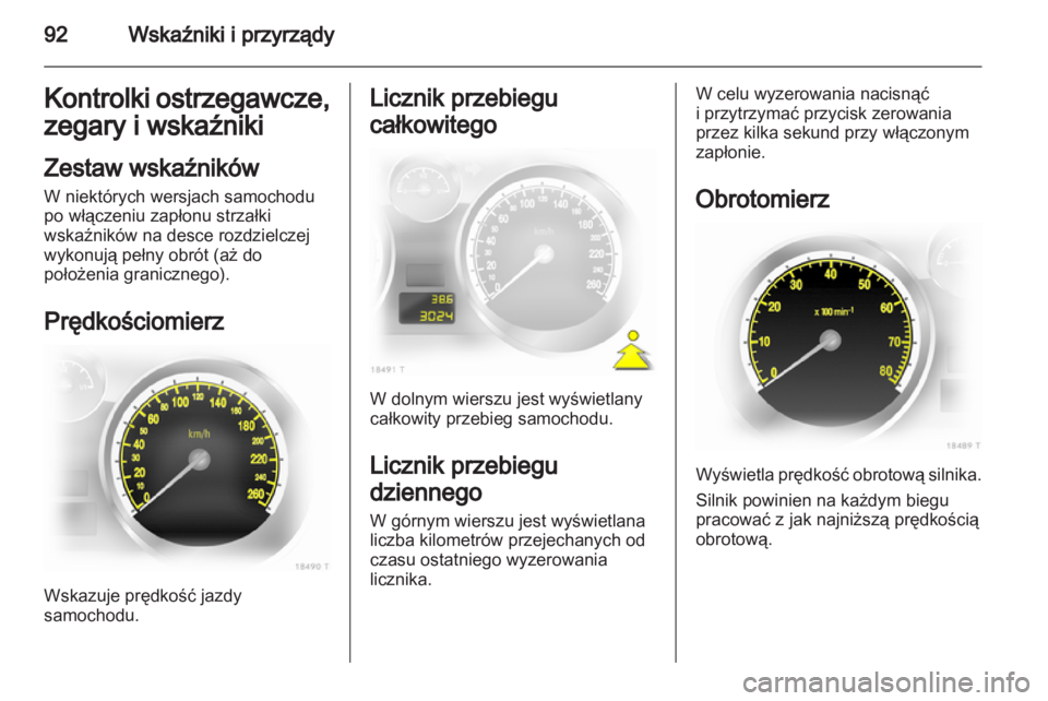 OPEL ZAFIRA 2012  Instrukcja obsługi (in Polish) 