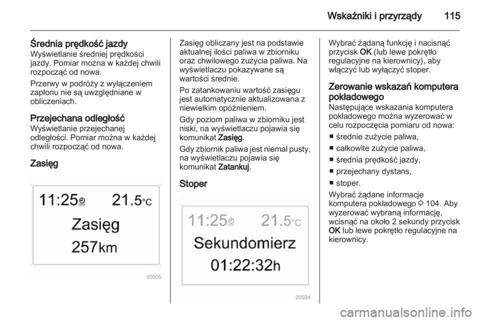OPEL ZAFIRA 2013  Instrukcja obsługi (in Polish) 