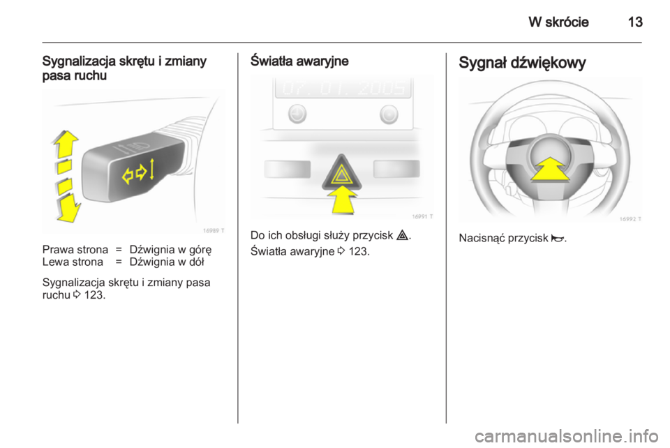 OPEL ZAFIRA 2013  Instrukcja obsługi (in Polish) 