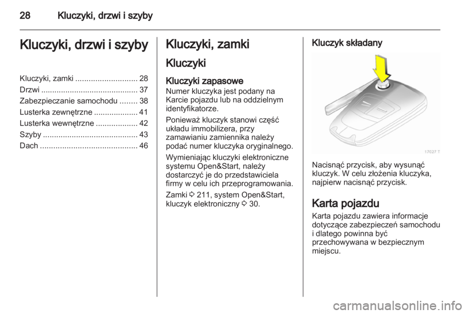 OPEL ZAFIRA 2013  Instrukcja obsługi (in Polish) 
