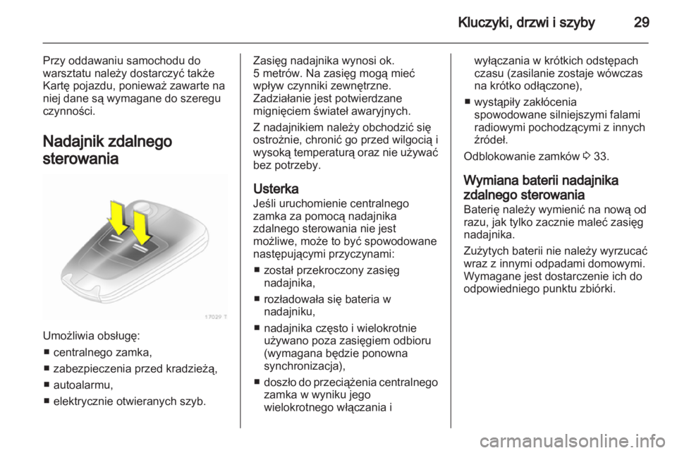 OPEL ZAFIRA 2013  Instrukcja obsługi (in Polish) 