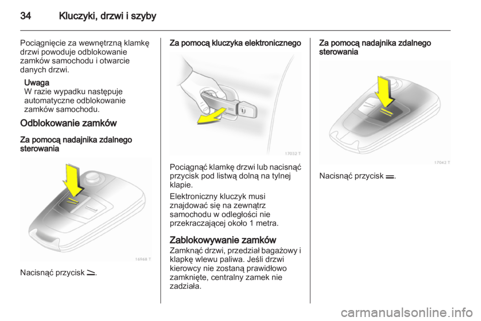 OPEL ZAFIRA 2013  Instrukcja obsługi (in Polish) 