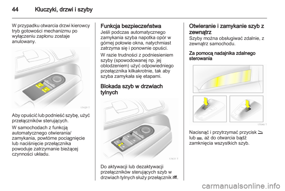 OPEL ZAFIRA 2013  Instrukcja obsługi (in Polish) 