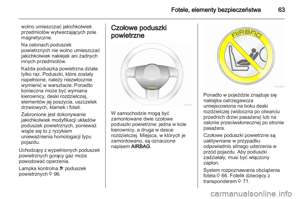 OPEL ZAFIRA 2013 Instrukcja obsługi (in Polish) OPEL ZAFIRA 2013 Instrukcja obsługi (in Polish)
