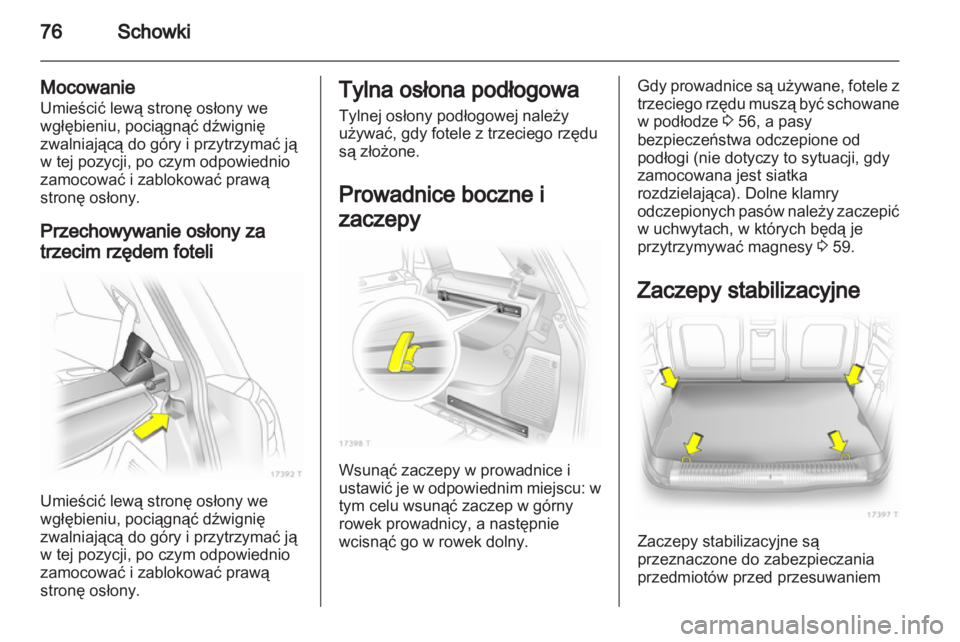 OPEL ZAFIRA 2013  Instrukcja obsługi (in Polish) 
