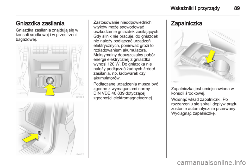 OPEL ZAFIRA 2013  Instrukcja obsługi (in Polish) 
