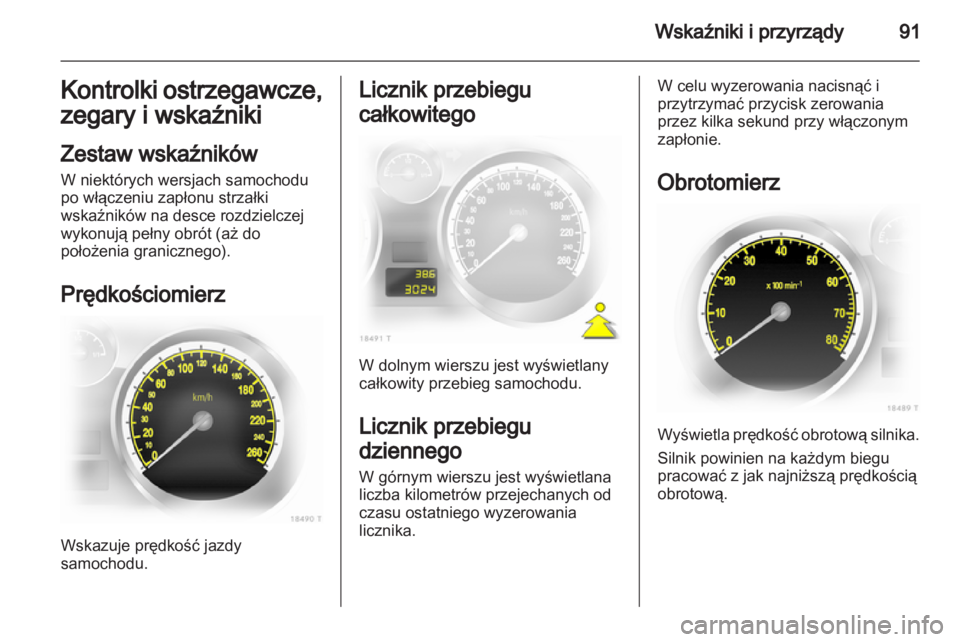 OPEL ZAFIRA 2013  Instrukcja obsługi (in Polish) 