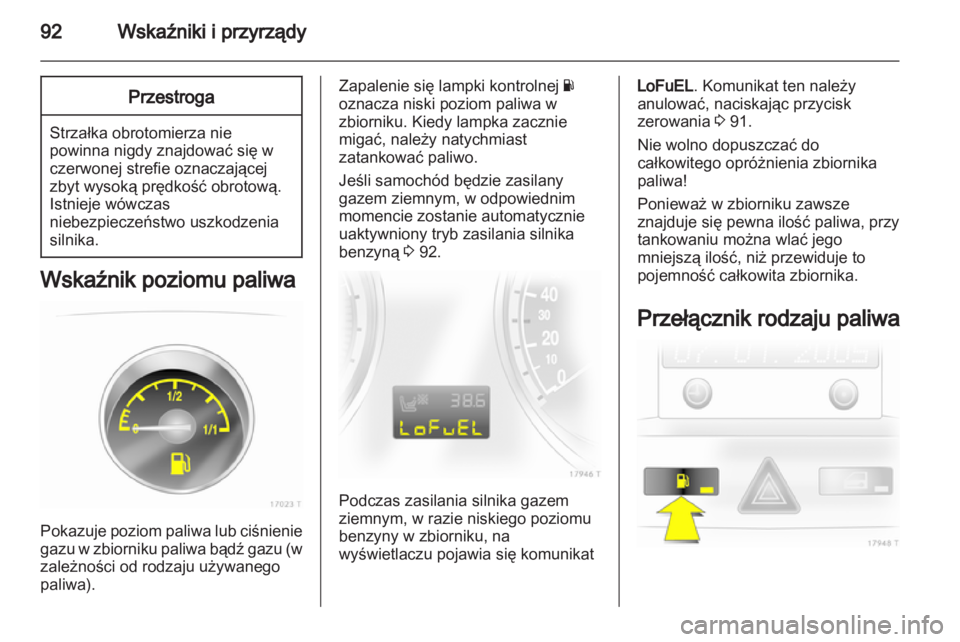 OPEL ZAFIRA 2013  Instrukcja obsługi (in Polish) 