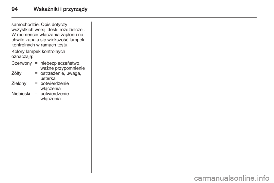 OPEL ZAFIRA 2013  Instrukcja obsługi (in Polish) 