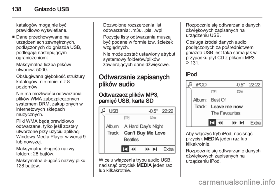 OPEL ZAFIRA B 2014  Instrukcja obsługi systemu audio-nawigacyjnego (in Polish) 