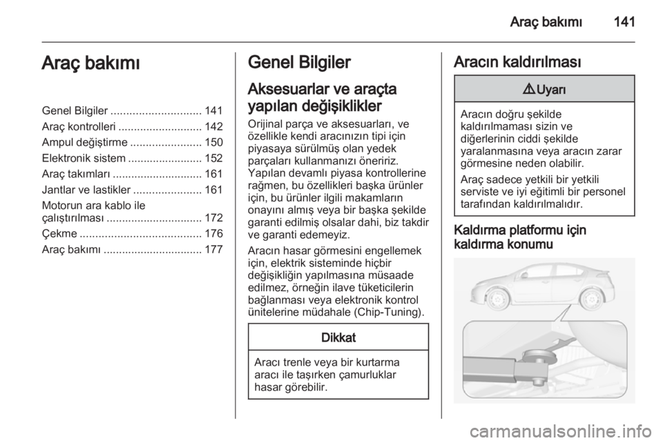 OPEL AMPERA 2012.5  Sürücü El Kitabı (in Turkish) 