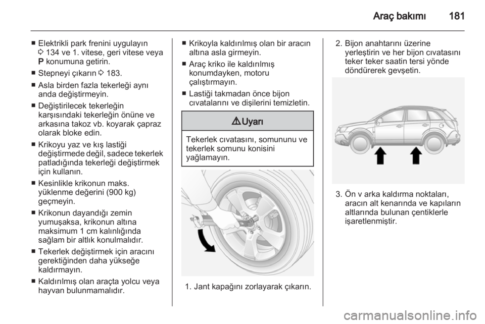 OPEL ANTARA 2012.5  Sürücü El Kitabı (in Turkish) 