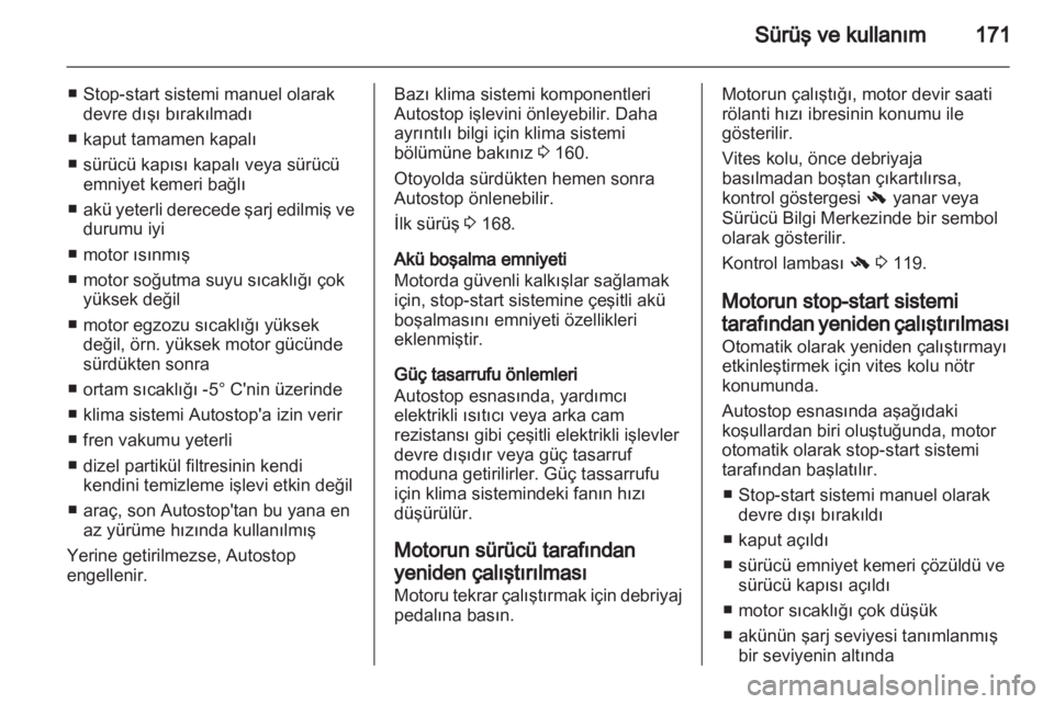 OPEL ASTRA J 2013.5  Sürücü El Kitabı (in Turkish) 