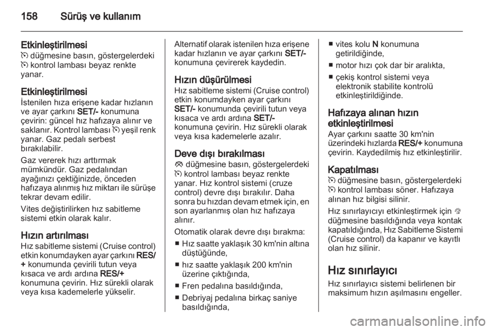OPEL INSIGNIA 2012.5  Sürücü El Kitabı (in Turkish) 