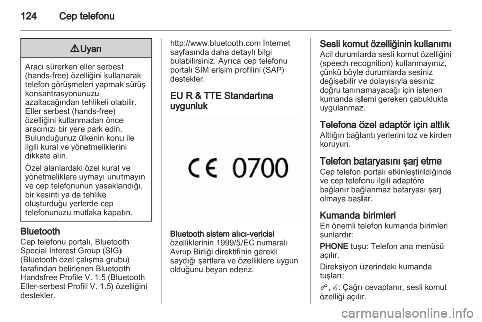 OPEL MERIVA 2012 Bilgi ve Eğlence Sistemi Kılavuzu (in Turkish) OPEL MERIVA 2012 Bilgi ve Eğlence Sistemi Kılavuzu (in Turkish)