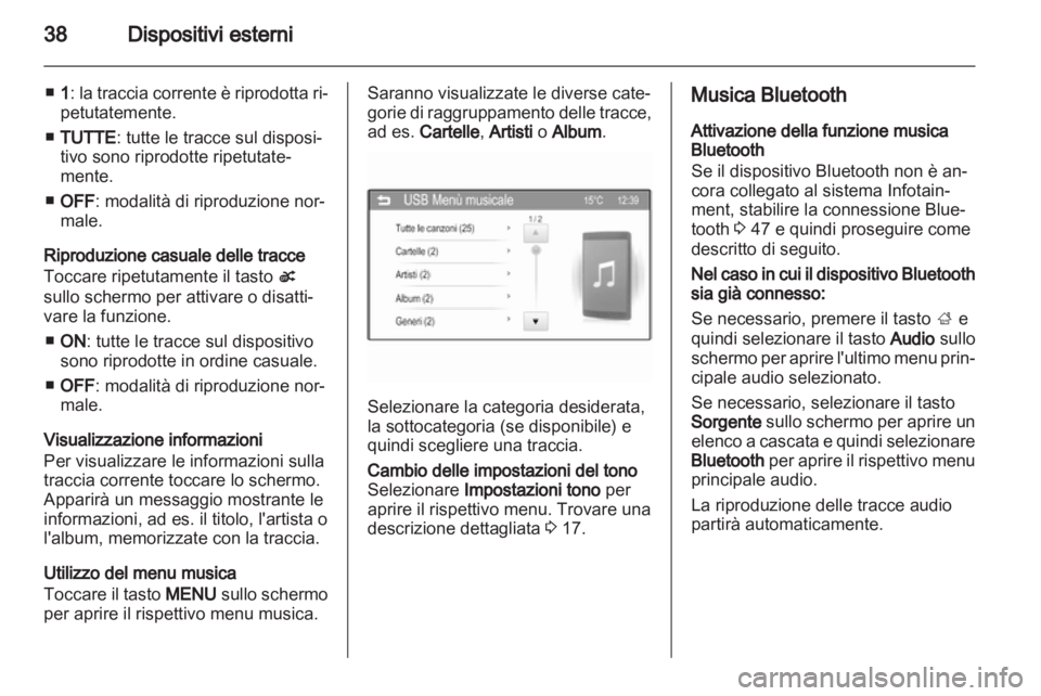 OPEL ADAM 2013  Manuale del sistema Infotainment (in Italian) 