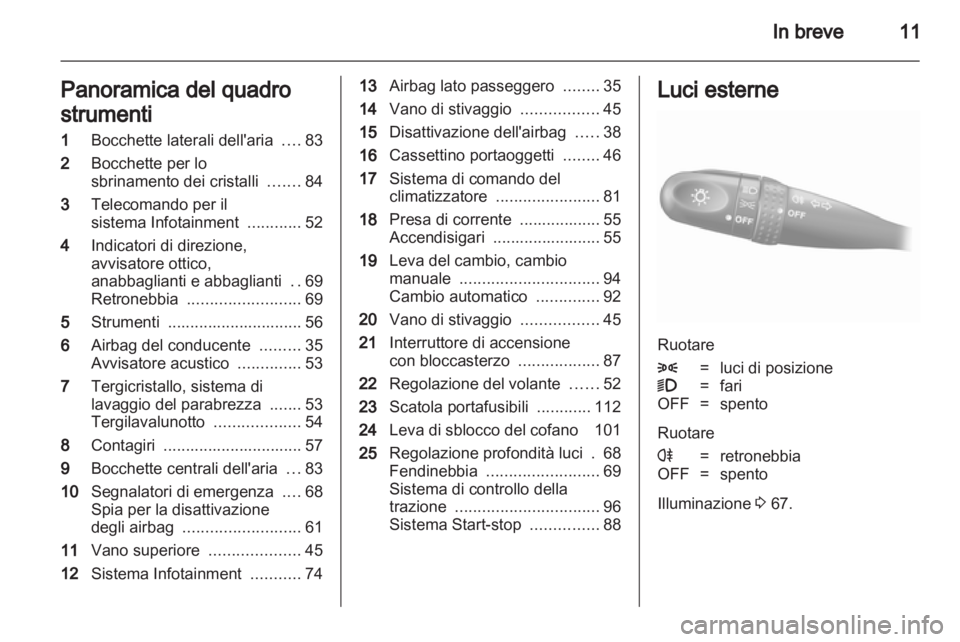OPEL AGILA 2011  Manuale di uso e manutenzione (in Italian) 