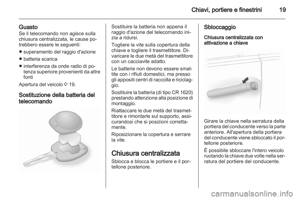 OPEL AGILA 2011  Manuale di uso e manutenzione (in Italian) 