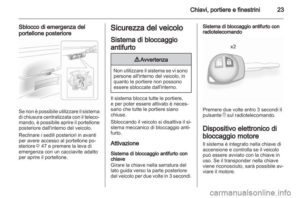 OPEL AGILA 2011  Manuale di uso e manutenzione (in Italian) 