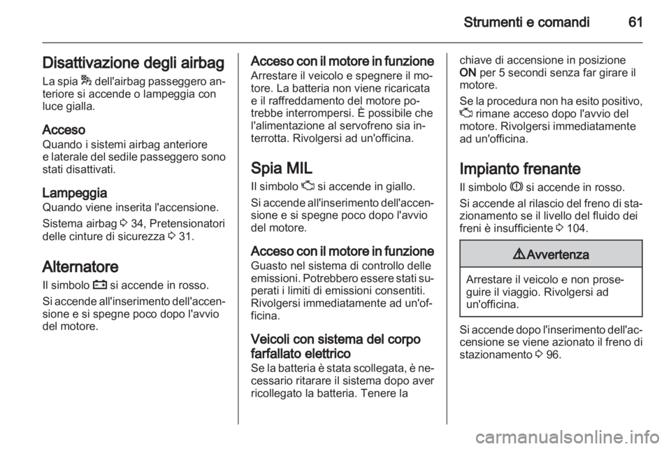 OPEL AGILA 2011  Manuale di uso e manutenzione (in Italian) 