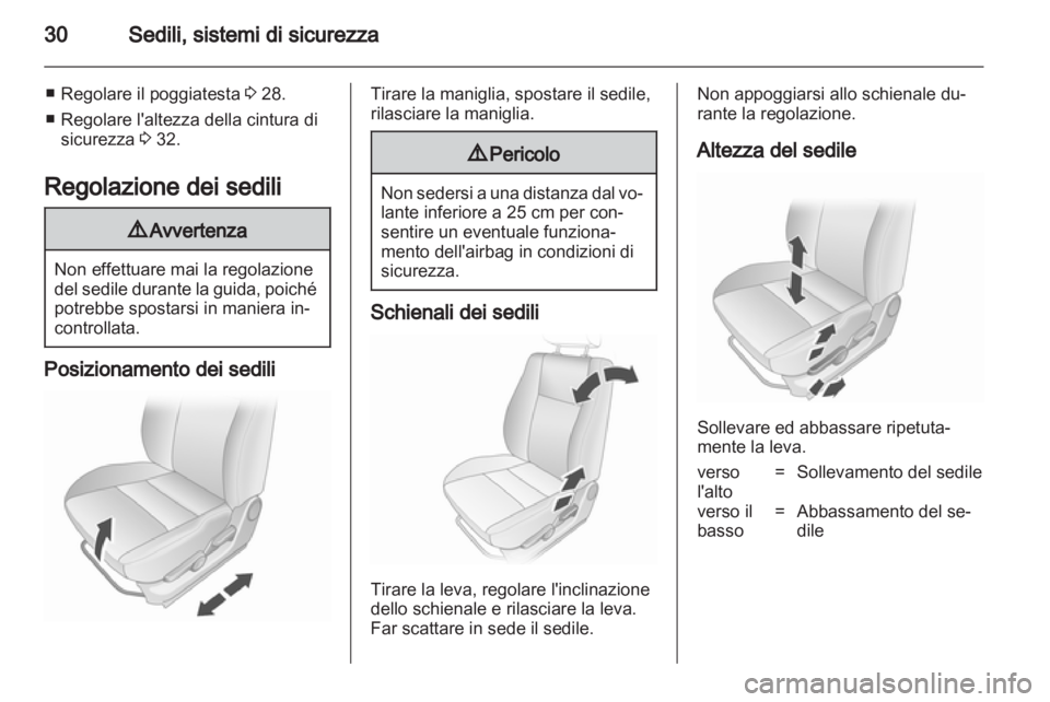 OPEL AGILA 2012  Manuale di uso e manutenzione (in Italian) 