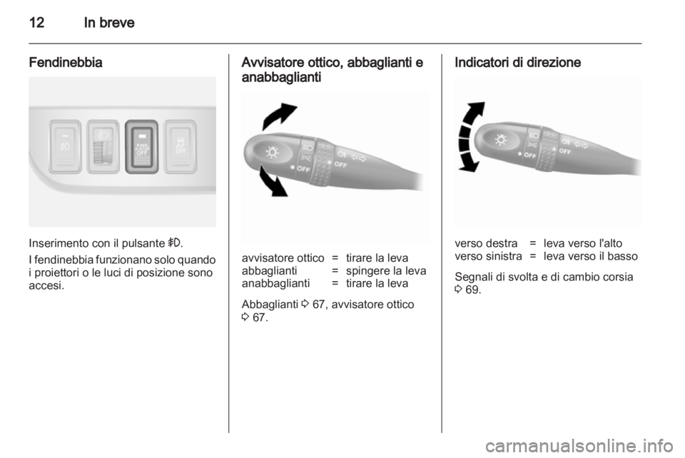OPEL AGILA 2012.5  Manuale di uso e manutenzione (in Italian) 