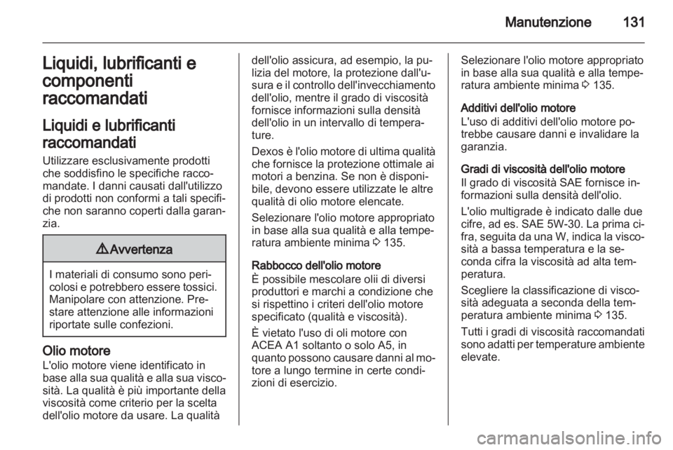 OPEL AGILA 2012.5  Manuale di uso e manutenzione (in Italian) 