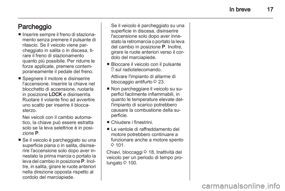 OPEL AGILA 2012.5  Manuale di uso e manutenzione (in Italian) 