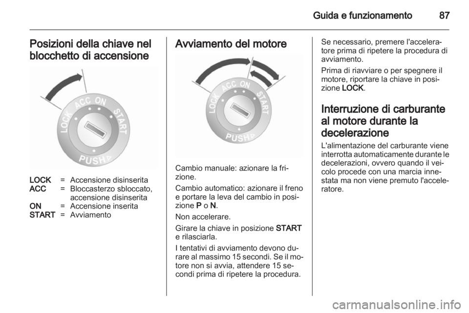 OPEL AGILA 2012.5  Manuale di uso e manutenzione (in Italian) 